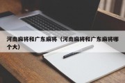 河南麻将和广东麻将（河南麻将和广东麻将哪个大）