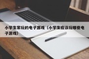 小学生常玩的电子游戏（小学生应该玩哪些电子游戏）